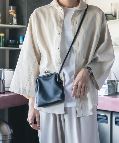 epnok（エプノック）の「がま口ポシェット（ショルダーバッグ・メンズ・ブラック/ダークブラウン/グレイッシュベージュ・FREE）」の10枚目の写真