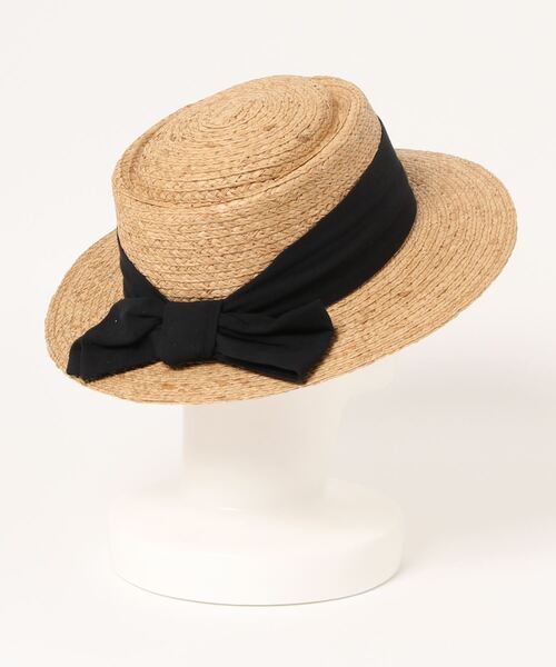 FREE'S MART（フリーズマート）の「ラフィアブレードカンカン（ハット・レディース・ブラック・ﾌﾘ-）」の2枚目の写真