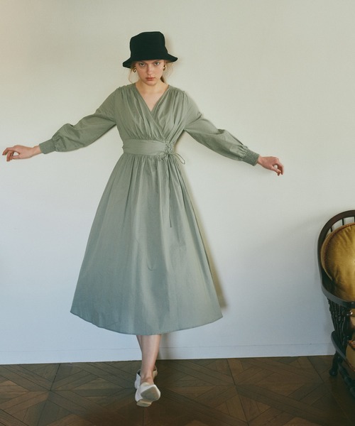 N.（N. Natural Beauty Basic）（エヌエヌナチュラルビューティーベーシック）の「◆コットンローンカシュレースアップワンピース（ワンピース・レディース・ブラック/モカ/ラベンダー/ライトグリーン・MEDIUM）」の17枚目の写真