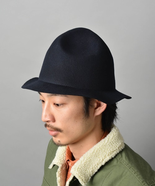 SHIPS JET BLUE（シップスジェットブルー）の「SGS： フェルト マウンテンハット（ハット・メンズ・ブラック/ブラウン/ネイビー・ONE SIZE）」の3枚目の写真