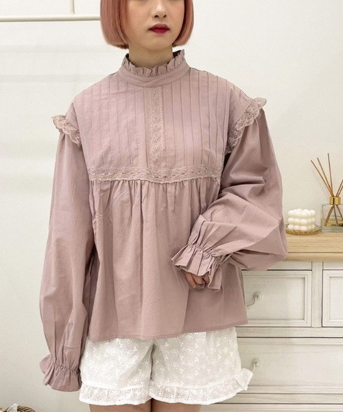 apres jour(アプレジュール)の「フリルネックピンタックブラウス【ZOZOTOWN限定アイテム】(シャツ/ブラウス・レディース・ブラック/ピンク系その他/オフホワイト・フリー/X-LARGE)」の15枚目の写真