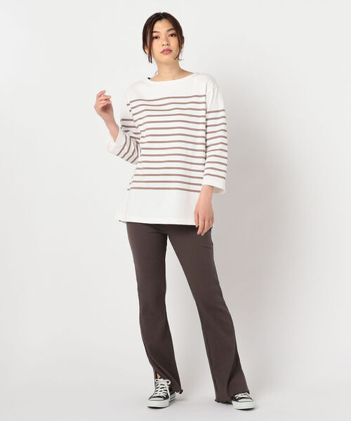 fredy repit(フレディレピ)の「パネルボーダー天竺プルオーバーカットソー(Tシャツ/カットソー・レディース・パープル系3/ブラウン系その他3/イエロー系3・38)」の12枚目の写真