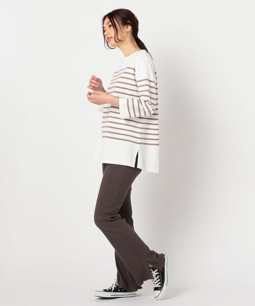 fredy repit(フレディレピ)の「パネルボーダー天竺プルオーバーカットソー(Tシャツ/カットソー・レディース・パープル系3/ブラウン系その他3/イエロー系3・38)」の21枚目の写真