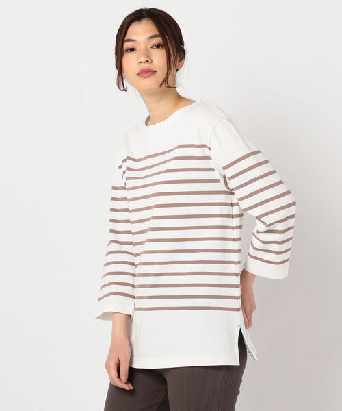 fredy repit(フレディレピ)の「パネルボーダー天竺プルオーバーカットソー(Tシャツ/カットソー・レディース・パープル系3/ブラウン系その他3/イエロー系3・38)」の9枚目の写真