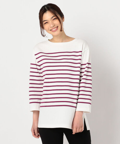 fredy repit(フレディレピ)の「パネルボーダー天竺プルオーバーカットソー(Tシャツ/カットソー・レディース・パープル系3/ブラウン系その他3/イエロー系3・38)」の13枚目の写真