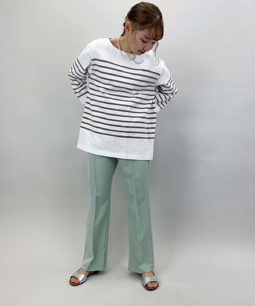 fredy repit(フレディレピ)の「パネルボーダー天竺プルオーバーカットソー(Tシャツ/カットソー・レディース・パープル系3/ブラウン系その他3/イエロー系3・38)」の18枚目の写真