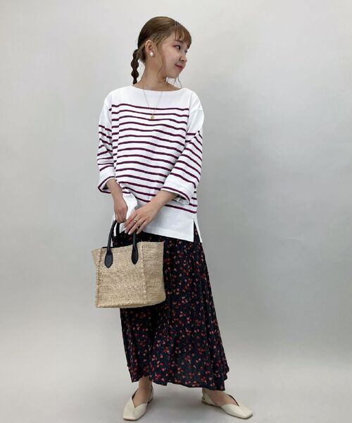 fredy repit(フレディレピ)の「パネルボーダー天竺プルオーバーカットソー(Tシャツ/カットソー・レディース・パープル系3/ブラウン系その他3/イエロー系3・38)」の10枚目の写真