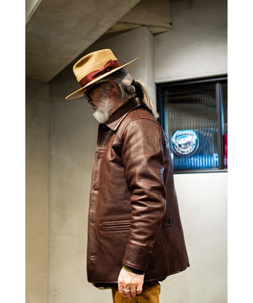 SEVESKIG（セヴシグ）の「SEVESKIG/セヴシグ/レザーカーコート