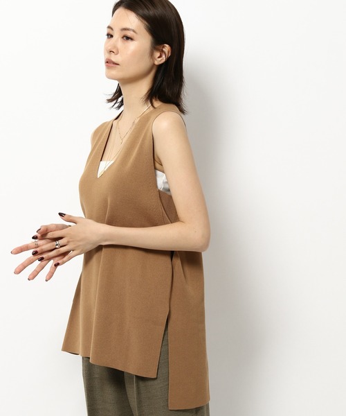 BABYLONE（バビロン）の「BABYLONE / Vネックノースリーブニット【洗濯