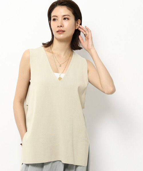 BABYLONE（バビロン）の「BABYLONE / Vネックノースリーブニット【洗濯