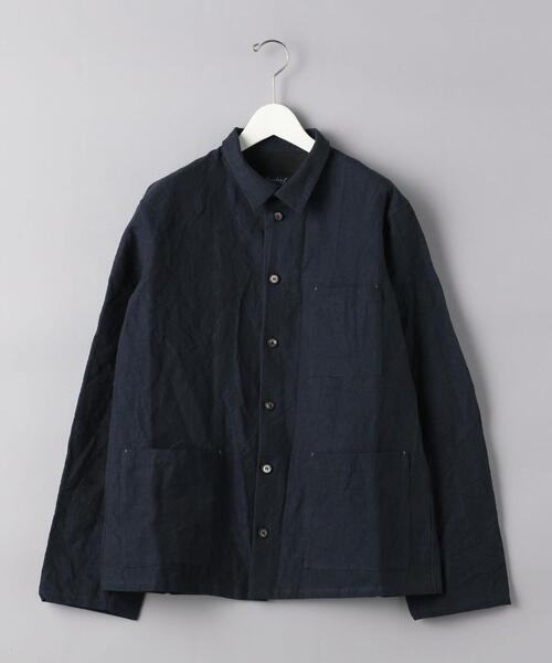 BERGFABEL(ベルグファベル)の「<Bergfabel (ベルグファベル) > リネン/コットン ワークシャツ(シャツ/ブラウス・メンズ・ネイビー・46/48)」の1枚目の写真