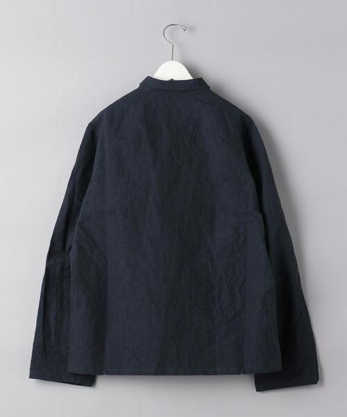 BERGFABEL(ベルグファベル)の「<Bergfabel (ベルグファベル) > リネン/コットン ワークシャツ(シャツ/ブラウス・メンズ・ネイビー・46/48)」の2枚目の写真