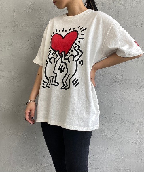 Manhattan Portage（マンハッタンポーテージ）の「[MANHATTAN PORTAGE/マンハッタンポーテージ] Keith Haring/キースへリング アートプリントT（Tシャツ/カットソー・レディース・ホワイト・M/L）」の5枚目の写真