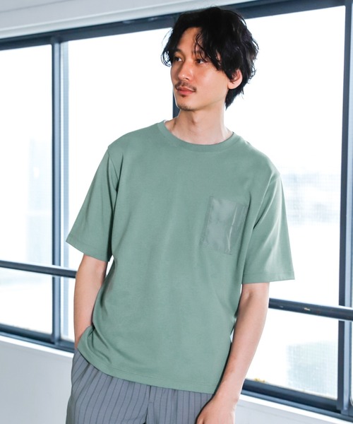 GLOBAL WORK（グローバルワーク）の「冷感マルチファンクションT/928147（Tシャツ/カットソー・メンズ・グレー系その他6/ホワイト/ブラック/ライトグレー/ベージュ/ミント・SMALL/X-LARGE/MEDIUM/LARGE）」の6枚目の写真