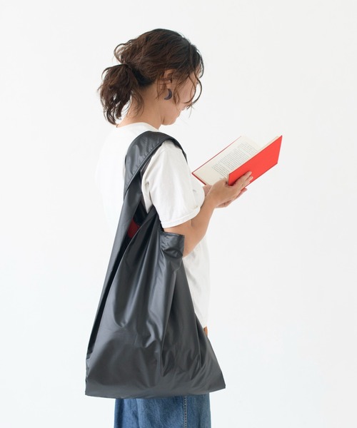 PU square bag BIG（エコバッグ/サブバッグ）｜392 plusm
