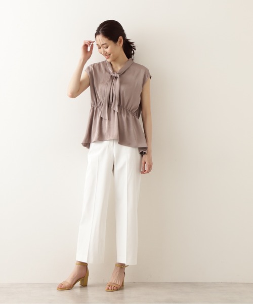 NATURAL BEAUTY BASIC（ナチュラルビューティーベーシック）の「ボタンポイントストレートパンツ（その他パンツ・レディース・ダークブルー/ブラウン/オフホワイト・X-SMALL/MEDIUM/SMALL）」の17枚目の写真