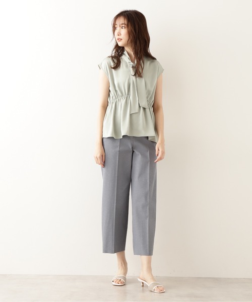 NATURAL BEAUTY BASIC（ナチュラルビューティーベーシック）の「ボタンポイントストレートパンツ（その他パンツ・レディース・ダークブルー/ブラウン/オフホワイト・X-SMALL/MEDIUM/SMALL）」の12枚目の写真