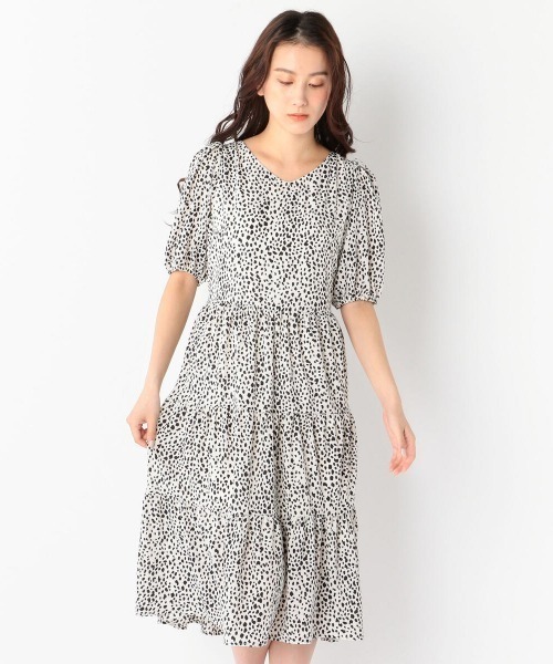 MEW'S REFINED CLOTHES（ミューズリファインドクローズ）の「前後2wayティアードワンピース（ワンピース・レディース・ブラック/ホワイト/ライトグリーン・MEDIUM）」の14枚目の写真