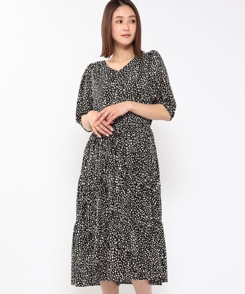 MEW'S REFINED CLOTHES（ミューズリファインドクローズ）の「前後2wayティアードワンピース（ワンピース・レディース・ブラック/ホワイト/ライトグリーン・MEDIUM）」の18枚目の写真