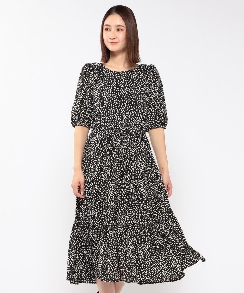 MEW'S REFINED CLOTHES（ミューズリファインドクローズ）の「前後2wayティアードワンピース（ワンピース・レディース・ブラック/ホワイト/ライトグリーン・MEDIUM）」の21枚目の写真