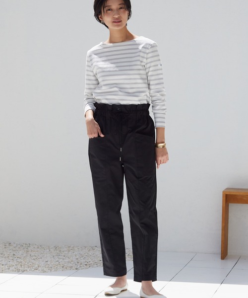 OMNES Another Edition(オムネス アナザーエディション)の「高密度ツイルギャザーパンツ(その他パンツ・レディース・ブラック/アイボリー/ライトカーキ・FREE)」の10枚目の写真