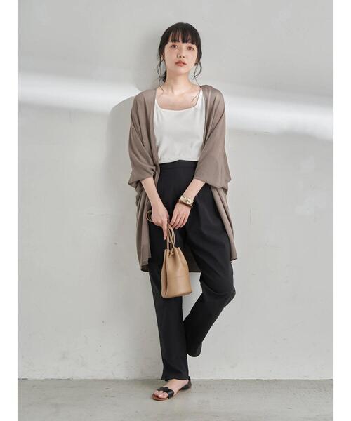 earth music&ecology（アースミュージックアンドエコロジー）の「コットンリネンテーパードパンツ　＊（その他パンツ・レディース・アイボリー/ブラック/チェック/ベージュ・M/S/L）」の21枚目の写真