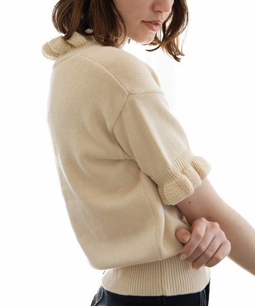 mangata（モンガータ）の「Volant summer knit（ニット/セーター・レディース・ホワイト/ピンク・FREE）」の6枚目の写真