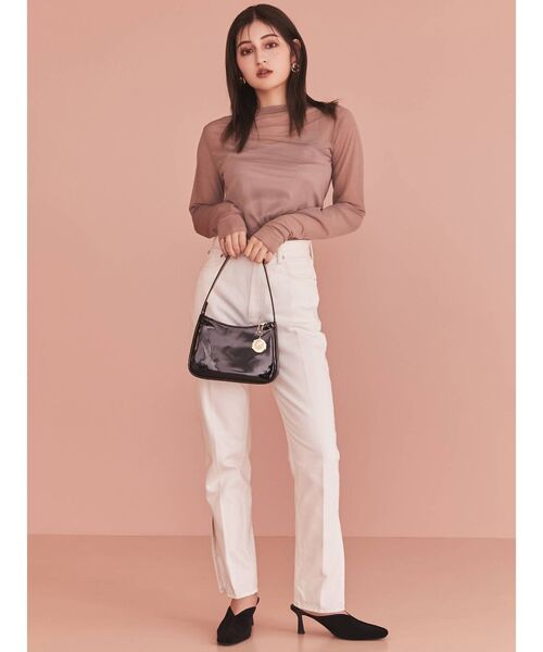 CALNAMUR(カルナムール)の「センタープレススリットデニムパンツ(デニムパンツ・レディース・インディゴブルー/ホワイト・MEDIUM/SMALL)」の20枚目の写真