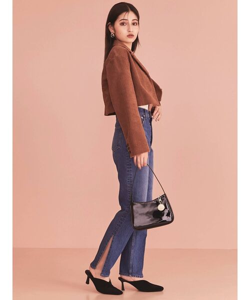 CALNAMUR(カルナムール)の「センタープレススリットデニムパンツ(デニムパンツ・レディース・インディゴブルー/ホワイト・MEDIUM/SMALL)」の22枚目の写真