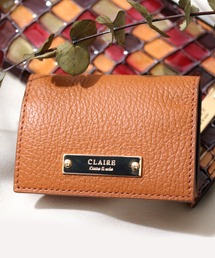 CLAIRE（クレア）の「【CLAIRE】 イタリアンレザー無地シュリンク三つ折りミニマムウォレット（財布・レディース）」