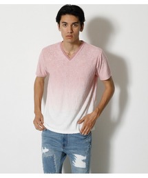REAF PILE GRADATION V/N TEE/リーフパイルグラデーションVネックTシャツ