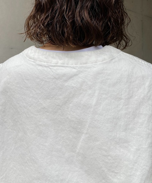 CAPRICIEUX LE'MAGE（カプリシューレマージュ）の「〈WEB限定〉Vネックデニムベスト（ベスト・レディース・ホワイト/インディゴブルー・FREE）」の3枚目の写真