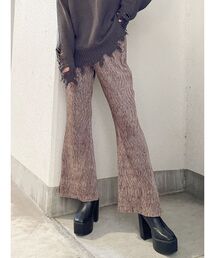 プリーツベロアパンツ