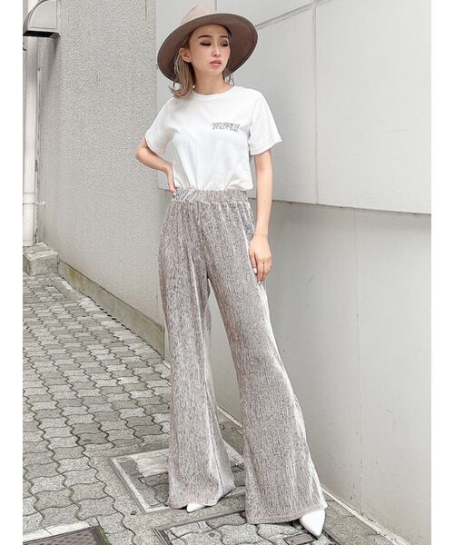 GYDA（ジェイダ）の「プリーツベロアパンツ（その他パンツ・レディース・ライトグレー/ブラウン/その他1・FREE）」の19枚目の写真