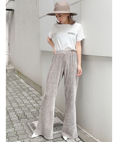 GYDA（ジェイダ）の「プリーツベロアパンツ（その他パンツ・レディース・ライトグレー/ブラウン/その他1・FREE）」の20枚目の写真