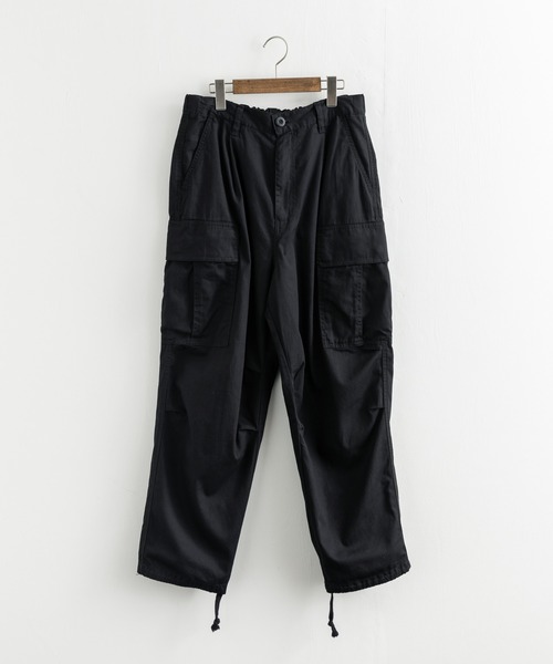 Rocky Monroe（ロッキーモンロー）の「ミリタリー 綾織 ワイド バルーン カーゴパンツ（カーゴパンツ・メンズ・ブラック/ベージュ/ネイビー/オフホワイト/オリーブ・S/M/L）」の8枚目の写真