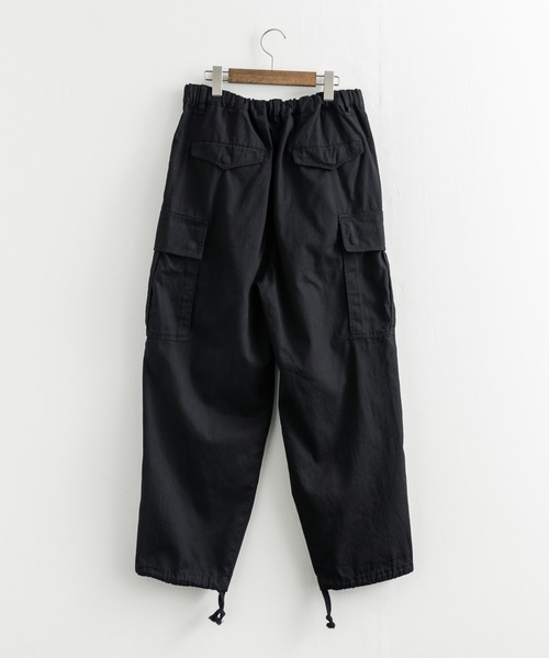 Rocky Monroe（ロッキーモンロー）の「ミリタリー 綾織 ワイド バルーン カーゴパンツ（カーゴパンツ・メンズ・ブラック/ベージュ/ネイビー/オフホワイト/オリーブ・S/M/L）」の9枚目の写真