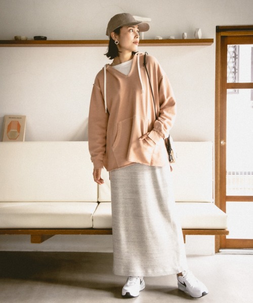 BAYFLOW（ベイフロー）の「カットソーリブスカート（スカート・レディース・ブラック/ライトグレー/ブラウン・SMALL/MEDIUM）」の5枚目の写真