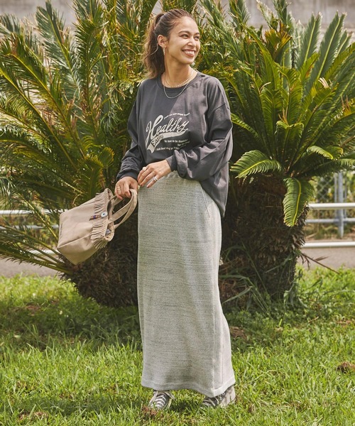 BAYFLOW（ベイフロー）の「カットソーリブスカート（スカート・レディース・ブラック/ライトグレー/ブラウン・SMALL/MEDIUM）」の9枚目の写真