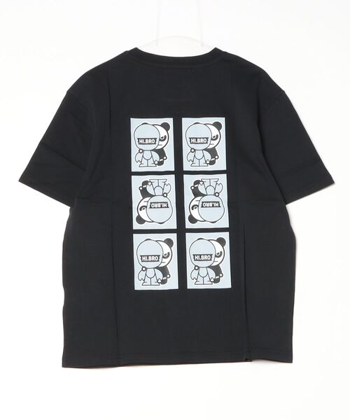 HIPANDA（ハイパンダ）の「HIPANDA ハイパンダ メンズ BROコラボ キャラクタープリント 半袖Tシャツ（Tシャツ/カットソー・メンズ・ホワイト/ブラック・MEDIUM/X-LARGE/SMALL/LARGE）」の5枚目の写真
