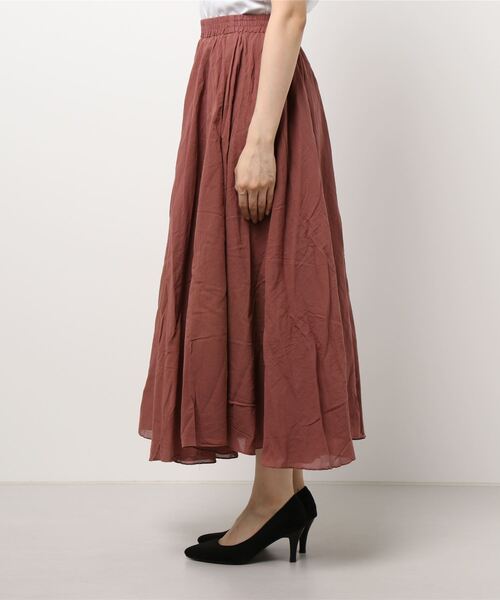 Samansa Mos2（サマンサ モスモス）の「ボイル柄アソートサーキュラースカート（スカート・レディース・オフホワイト/チャコール/レッド/ブルー/ブラウン/イエロー/ブラック/パープル・ﾌﾘ-）」の9枚目の写真