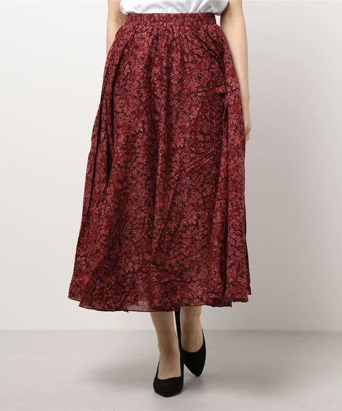 Samansa Mos2（サマンサ モスモス）の「ボイル柄アソートサーキュラースカート（スカート・レディース・オフホワイト/チャコール/レッド/ブルー/ブラウン/イエロー/ブラック/パープル・ﾌﾘ-）」の15枚目の写真