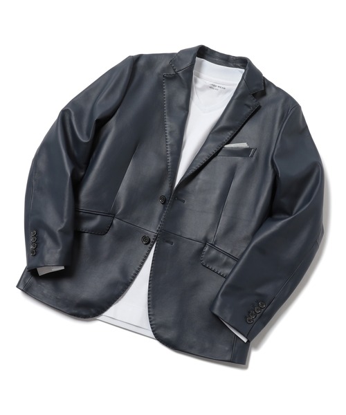 MEN'S BIGI（メンズビギ）の「ラムレザー テーラードジャケット