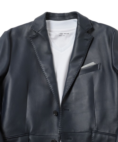 MEN'S BIGI（メンズビギ）の「ラムレザー テーラードジャケット（テーラードジャケット・メンズ・ブラック/ネイビー・03/02/01/04）」の3枚目の写真