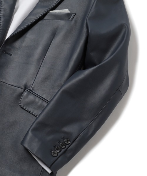MEN'S BIGI（メンズビギ）の「ラムレザー テーラードジャケット