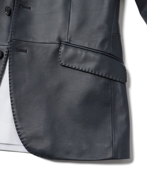 MEN'S BIGI（メンズビギ）の「ラムレザー テーラードジャケット（テーラードジャケット・メンズ・ブラック/ネイビー・03/02/01/04）」の13枚目の写真