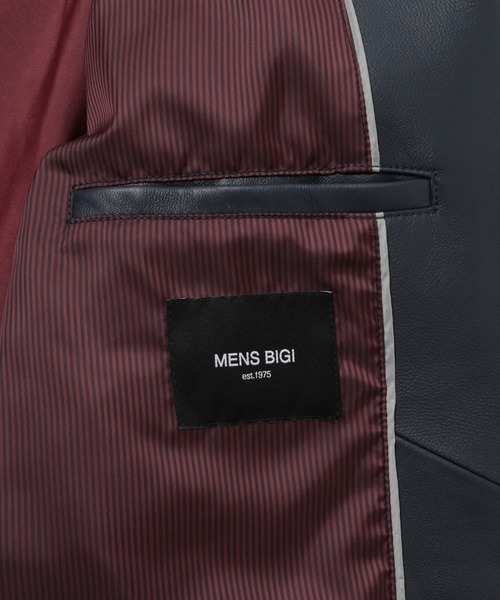 MEN'S BIGI（メンズビギ）の「ラムレザー テーラードジャケット（テーラードジャケット・メンズ・ブラック/ネイビー・03/02/01/04）」の7枚目の写真