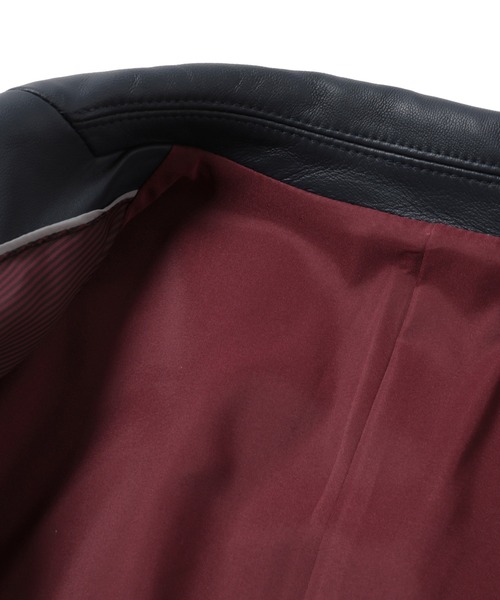 MEN'S BIGI（メンズビギ）の「ラムレザー テーラードジャケット（テーラードジャケット・メンズ・ブラック/ネイビー・03/02/01/04）」の4枚目の写真