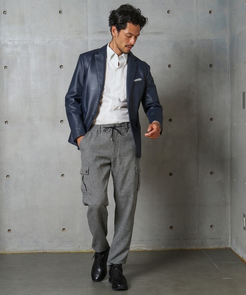 MEN'S BIGI（メンズビギ）の「ラムレザー テーラードジャケット（テーラードジャケット・メンズ・ブラック/ネイビー・03/02/01/04）」の5枚目の写真