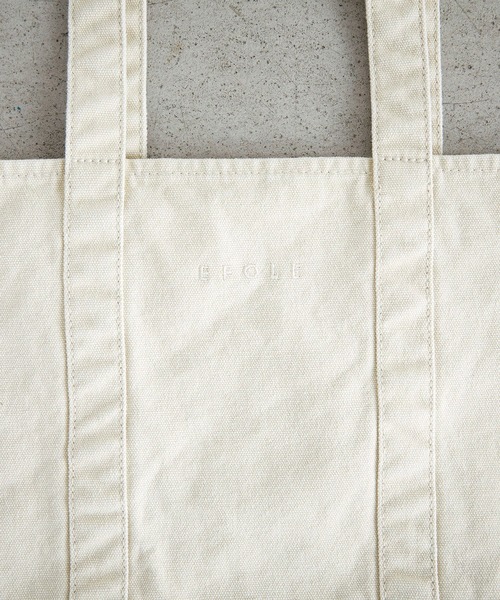 EFOLE（エフォル）の「キャンバス　ウォッシャブル　カラー　トートバッグ（トートバッグ・レディース・オフホワイト/オレンジ/ブルー・FREE）」の11枚目の写真